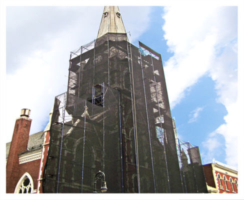 ज्वाला काले अग्निरोधी मलबे का जाल 2 मी एक्स 50 मीटर 80 ग्राम 80% गिर गया