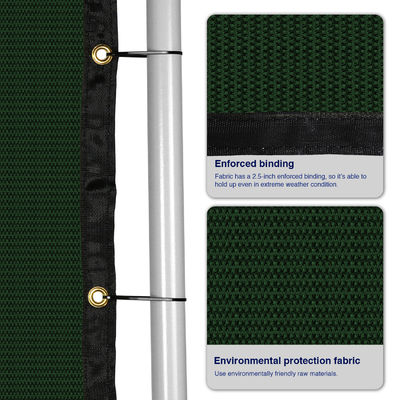 चेन लिंक बाड़ स्क्रीनिंग फैब्रिक स्पोर्ट बॉल टेनिस कोर्ट विंडब्रेक नेटिंग पीई नॉटलेस